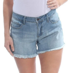 Dollhouse Women's Blue Frayed Hem Jean Shorts Size 15